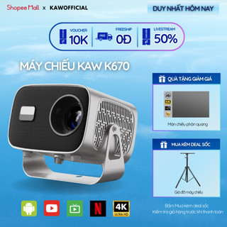 Máy chiếu mini KAW-K670 Plus Full HD 1080p, Hệ điều hành Android/IOS, HDMI, Bảo Hành 12 Tháng
