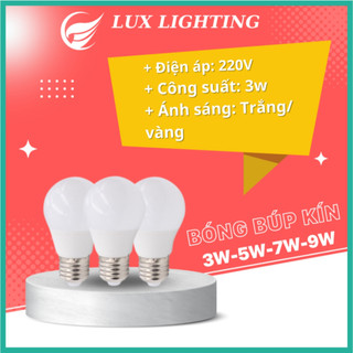Bóng led búp kín 3w, 5w, 7w, 9w, đèn led trang trí ngoài trời chống nước