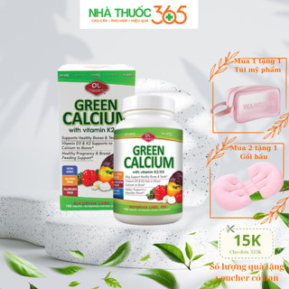 Viên Uống Olympian Labs Green Calcium Bổ Sung Canxi Hữu Cơ Cho Bà Bầu, Trẻ Em Và Người Lớn - Hộp 100 viên