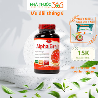 Viên Uống Bổ Não Olympian Labs Alpha Brain Tăng Cường Chức Năng Bộ Não, Hỗ Trợ Tuần Hoàn Não - Hộp 60 viên