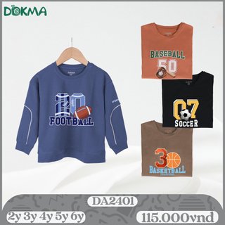 Áo dài tay bé trai cotton Dokma DA2401