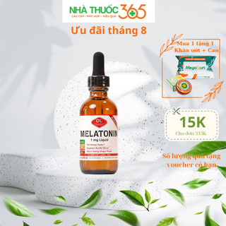 Liquid Melatonin Olympian Labs 1mg hỗ trợ điều hòa và cải thiện giấc ngủ 60ml, dạng nước hấp thụ siêu nhanh