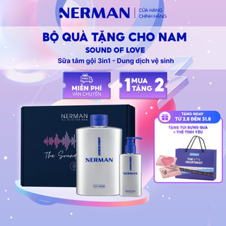 Bộ quà tặng cho nam Sound of Love ghi âm lời nhắn 4.0 NERMAN-Sữa tắm gội 350ml&Gel vệ sinh 100ml