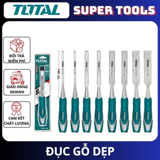 Đồ nghề total đục gỗ dẹp 6mm/9mm/12mm/14mm/16mm/19mm/22mm/25mm