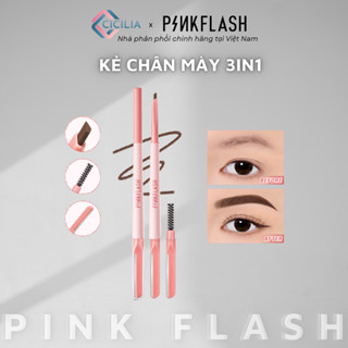 [ NEW ] Chì Kẻ Lông Mày 3in1 PINKFLASH Tích Hợp Dao Tỉa Và Cọ Chải Lông Mày Dễ Kẻ Lâu Trôi Tiện Dụng