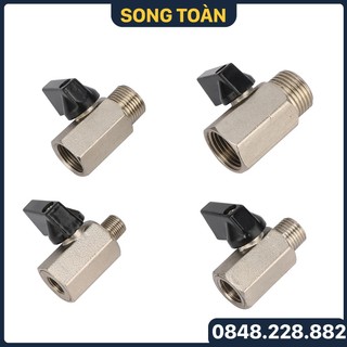 Van bi mini ren ngoài, van gạt mini ren trong ren ngoài 13 17 21mm