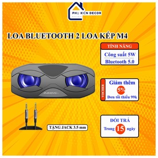Loa bluetooth 5.0 manovo m4 loa kép, bass mạnh, siêu trầm