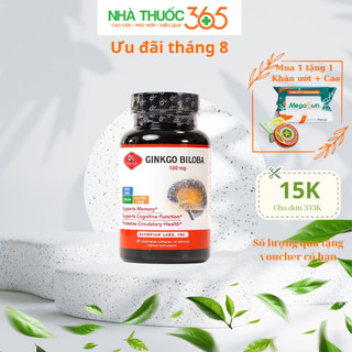 Viên Uống Bổ Não Olympian Labs Ginkgo Biloba 120mg Tăng Trí Nhớ Hiệu Quả 30 Viên