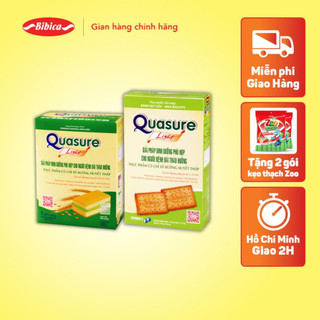 Combo Mix 2 Hộp Bánh Quasure Light Bibica Bông Lan Cốm 126g/Bánh Quy 140g- Dành cho người ăn kiêng, tiểu đường