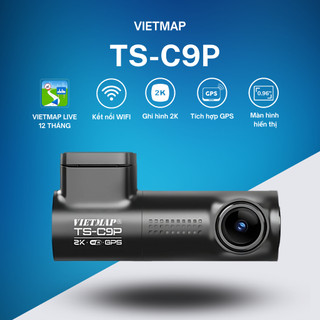 Camera hành trình vietmap ts-c9p, tặng vietmap live pro 1 năm, ghi hình trước 2k, kết nối đt