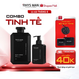 Combo Sữa tắm gội nam 3in1 350ml & Dung dịch vệ sinh nam 120ml RHYS MAN