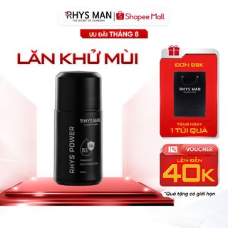 Lăn khử mùi RHYS MAN khử mùi kiểm soát mồ hôi Rhys Power 50ml