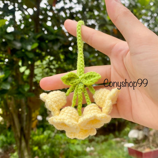 Móc khoá chùm hoa chuông/Móc khoá hoa mix theo yêu cầu/Hoa chuông móc len mix màu theo yêu cầu