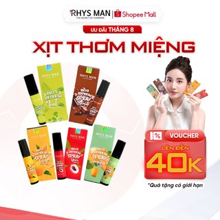 Xịt thơm miệng RHYS MAN hương trái cây the mát Rhys Refresh Spray 10ml