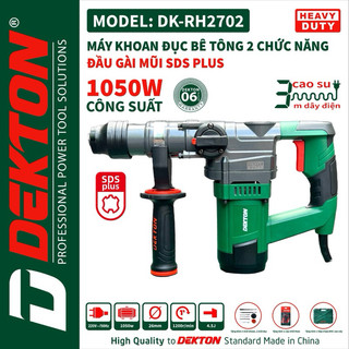 Máy khoan đục điện 2 chức năng 1050w dekton dk-rh2702 - tym máy pin