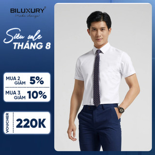 [MUA 2 GIẢM 5%] Áo Sơ Mi Nam Ngắn Tay BILUXURY 6SMCB002-6SMCB008 Chất Vải Kháng Khuẩn Chống Tia UV Form Chuẩn Thời Trang