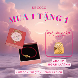Vòng tay nữ De Coco Như Ý lắc tay chỉ đỏ dây da may mắn