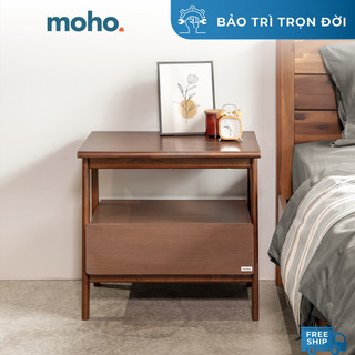 Tủ Đầu Giường Gỗ Sồi MOHO VLINE 801 Màu Nâu & Màu Gỗ Tự Nhiên