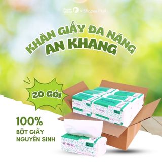 Combo 20 Khăn giấy rút lau tay đa năng 2 lớp An Khang |Thế Giới Giấy | 100% Nguyên liệu nguyên sinh