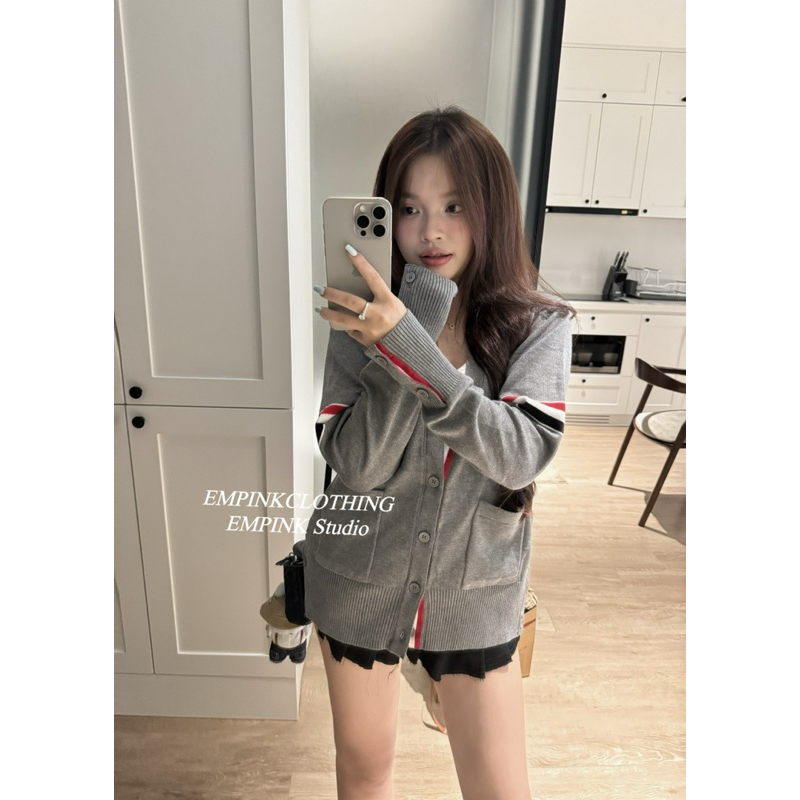 EMPINKCLOTHING/ ÁO CADIGAN THOM KẺ TAY, CÓ CÚC SƯỜN [ CHÍNH CHỦ EMPINK] | BigBuy360 - bigbuy360.vn