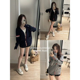 EMPINKCLOTHING/ ÁO CADIGAN THOM KẺ TAY, CÓ CÚC SƯỜN [ CHÍNH CHỦ EMPINK]