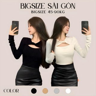 Áo Thun Hở Ngực Vải Nỉ Tăm 45-95Kg Bigsize Sài Gòn Thời Trang Nữ - B.1242