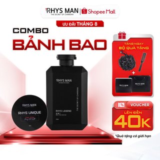 Combo Sữa tắm gội nam 3in1 350ml & Sáp vuốt tóc giữ nếp 12h 80g RHYS MAN