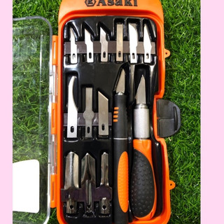 Bộ chiết ghép cây 14 lưỡi và 2 cán asaki cam -dụng cụ làm vườn