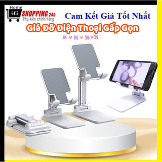 Giá/Kệ đỡ điện thoại để bàn thiết kế thông minh góc xoay linh động 360 độ, giá đỡ gấp gọn chắc chắn