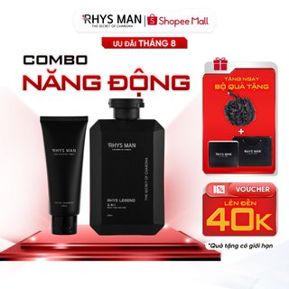 Combo Sữa tắm gội nam 3in1 350ml & Sữa rửa mặt nam 100ml RHYS MAN