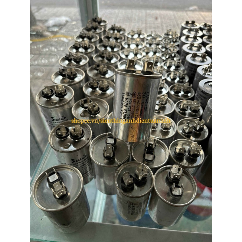 [PHỤ KIỆN NGÀNH ĐIỆN] TỤ CAPA NHÔM TỤ NGẬM NHÔM VỎ HỢP KIM 10/15/20/30/40/50/60UF 400V CHẤT LƯỢNG CH