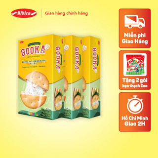 Combo 3 Bánh Gooka Cracker Nougat Filling Vị Tảo Biển Bibica