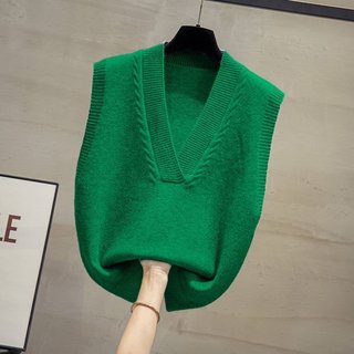 Áo len nữ, áo Gile len cổ tim nhiều màu 01