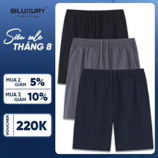 [MUA COMBO -50%] Quần Đùi Short Gió Nam Biluxury Chun Co Giãn Túi Có Khoá Kéo Thoáng Khí Mềm Mịn