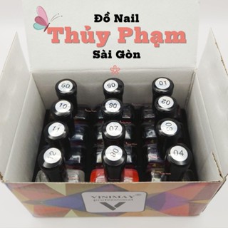Set cồn loang Vinimay chính hãng 12 lọ - 12 chai loang cồn trang trí móng tay nghệ thuật (15ml)