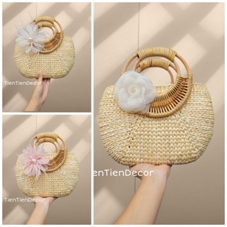 Túi cói ⚡ CỰC HOT ⚡ Túi lục bình Vintage đi biển, chụp ảnh decor, kiểu dáng siêu đẹp