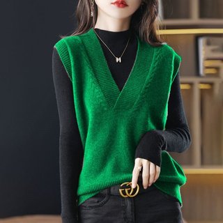 Áo len nữ, áo gile len khoác ngoài thời trang thu đông cho phái nữ GL05