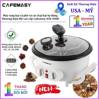 Máy rang các loại hạt tự động tích hợp điều chỉnh thời gian, thương hiệu cao cấp Cafemasy SCR-300B