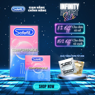 Bao cao su Safefit Comfortable - Hộp 3 cái - 12 cái