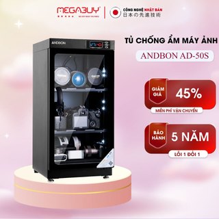 Tủ chống ẩm máy ảnh 50 lít ANDBON AD-50C, Tủ hút ẩm máy ảnh, lens 50l ba ngăn nhập khẩu  tiết kiệm điện Drybox