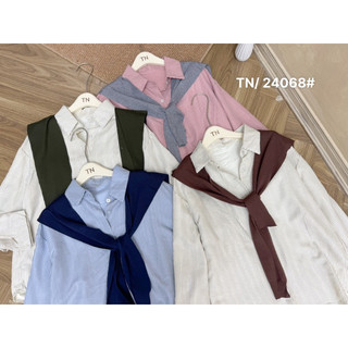 Sơ Mi Kẻ Dọc Kèm Khăn Thuỷ Thủ 24068