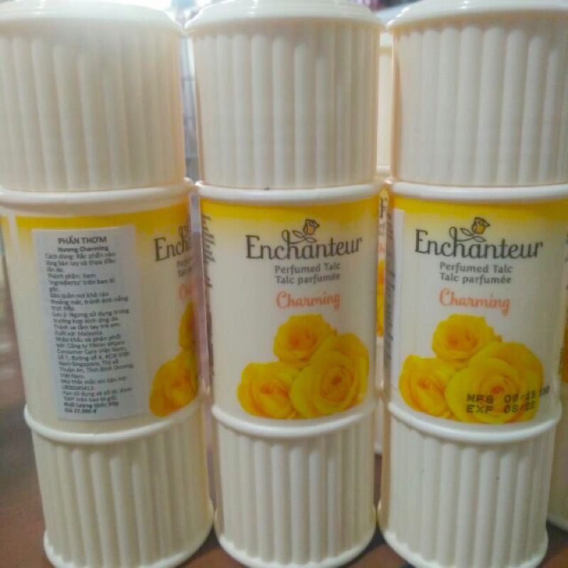 Phấn rôm Enchenteur hương thơm hoa hồng Pháp lọ 50g