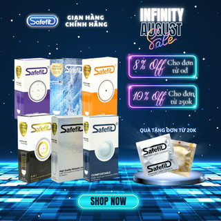 Combo 3 hộp Bao cao su Safefit hộp 12 cái