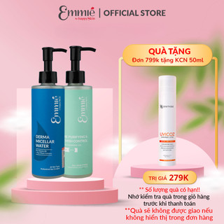 Nước tẩy trang Pro Vitamin B5 250ml và và Gel rửa mặt Emmié By HappySkin 180ml