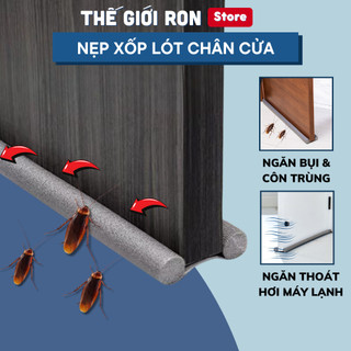 Nẹp Mút Xốp Chặn Cửa  95cm, Miếng kẹp cửa máy lạnh,Ngăn Bụi,  Gió Mùa, Cách Nhiệt, Cách Âm, Côn Trùng