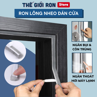 Ron Sợi Lông Dán Chặn Khe Cửa, Miếng Chặn Cửa Dán Khe Hở Khung Cửa Ngăn Bụi Côn Trùng