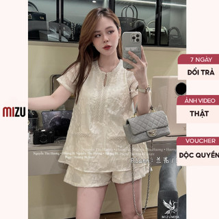 Set Váy Babydoll Tơ Áo Cộc Tay Đính Đá Xinh Xỉu Phối Quần Đùi - Bộ Có Bigsize Hoa Nổi Mặc Đi Chơi PL
