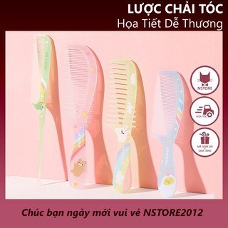Lược Chải Tóc Kiểu Dáng Xinh Xắn Họa Tiết Dễ Thương (Nhiều Kích Cỡ)