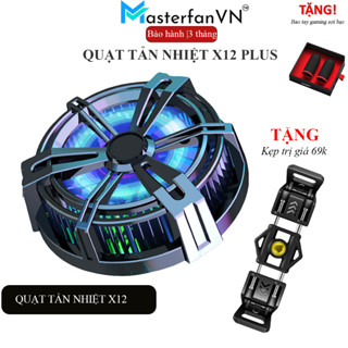 Quạt tản nhiệt điện thoại sò lạnh X12 Plus nam châm - Quạt tản nhiệt sò lạnh cho máy tính bảng X12