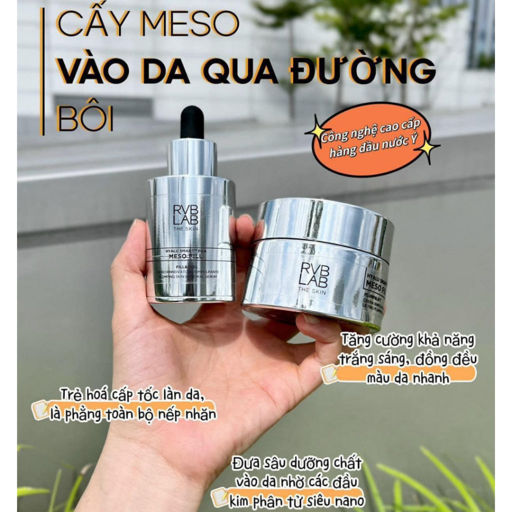 (Hàng cty) Bộ Đôi RVB LAB The Skin Meso Fill Tái Tạo Làn Da, Làm Đẹp Da, Mờ Nếp Nhăn, Trắng Mịn Da N